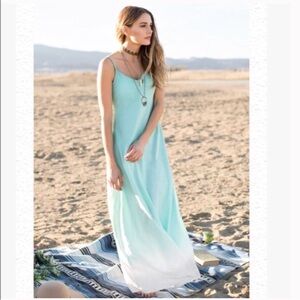 Joyfolie Mia Joy Celeste Dip Dye Maxi Dress NWT